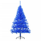 Artificial Half Christmas Tree with Stand Blue 4 ft PVC