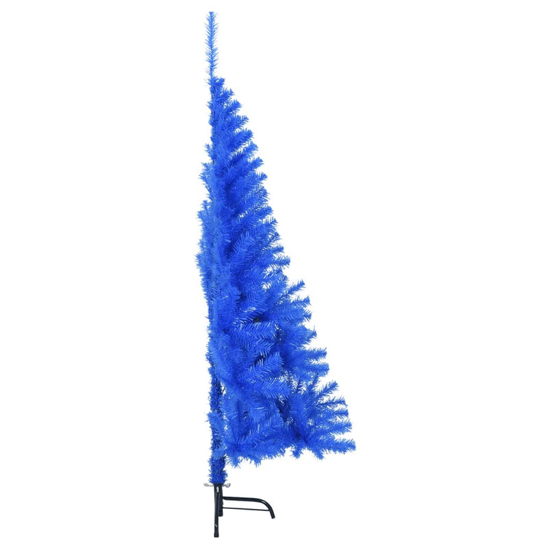 Artificial Half Christmas Tree with Stand Blue 4 ft PVC