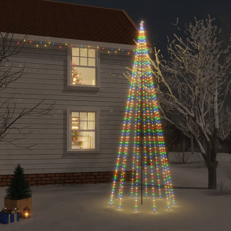 Christmas Tree with Spike Colorful 732 LEDs 16 ft