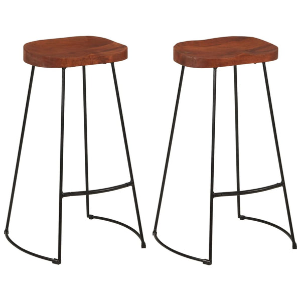 Gavin Bar Stools 2 pcs 19.7"x15.7"x30.7" Solid Wood Mango