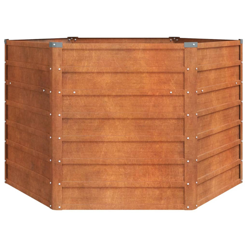 Garden Raised Bed Rusty 50.8"x50.8"x30.3" Corten Steel