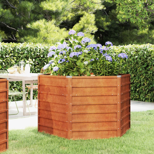 Garden Raised Bed Rusty 50.8"x50.8"x30.3" Corten Steel