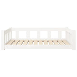 Dog Bed White 41.5"x29.7"x11" Solid Wood Pine