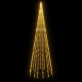 Christmas Tree on Flagpole Warm White 732 LEDs 16 ft