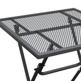 5 Piece Patio Dining Set Expanded Metal Mesh Anthracite