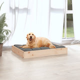 Dog Bed 28.1"x21.3"x3.5" Solid Wood Pine