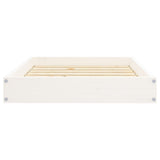 Dog Bed White 28.1"x21.3"x3.5" Solid Wood Pine