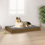 Dog Bed Honey Brown 36"x25.2"x3.5" Solid Wood Pine