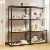 4-Layer Shelves 2 pcs Anthracite Steel&Engineered Wood