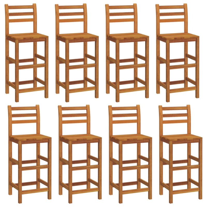 9 Piece Patio Bar Set Solid Wood Acacia