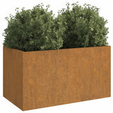 Planter 24.4"x11.8"x11.4" Corten Steel