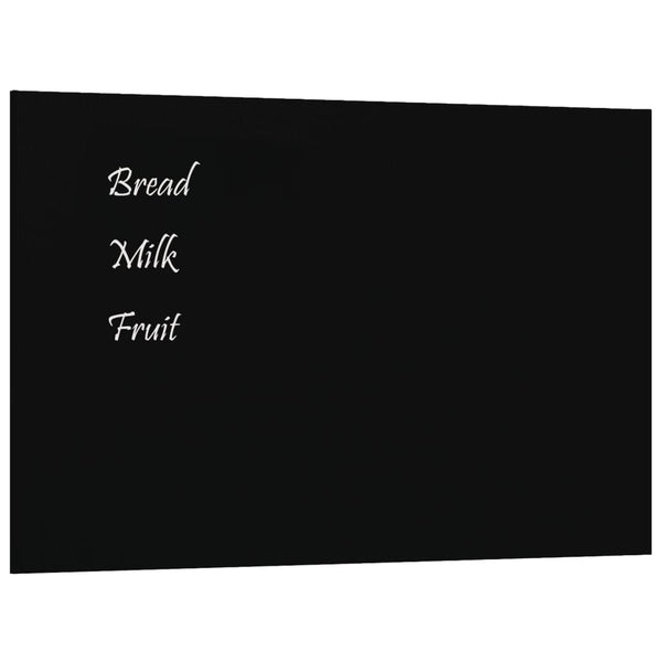 Wall-mounted Magnetic Board Black 15.7"x11.8" Tempered Glass