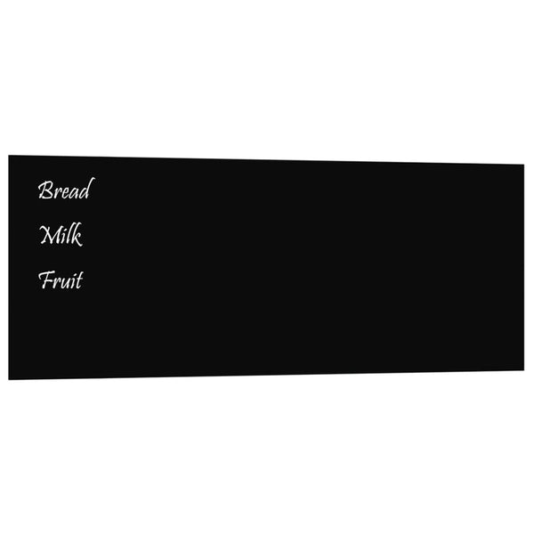 Wall-mounted Magnetic Board Black 31.5"x11.8" Tempered Glass