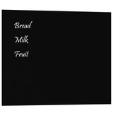 Wall-mounted Magnetic Board Black 19.7"x15.7" Tempered Glass