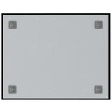 Wall-mounted Magnetic Board Black 19.7"x15.7" Tempered Glass