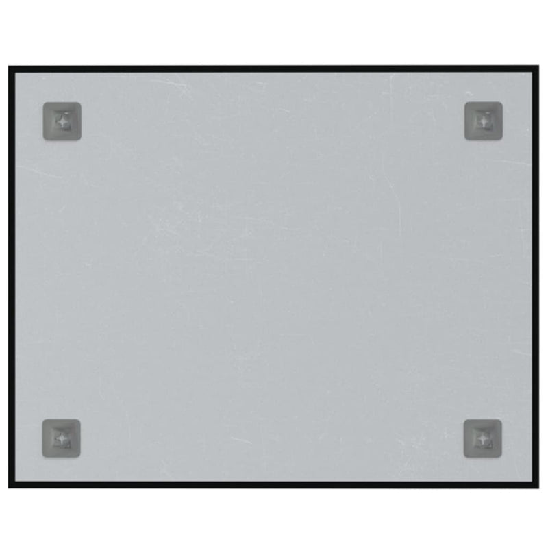 Wall-mounted Magnetic Board Black 19.7"x15.7" Tempered Glass