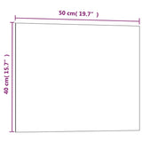 Wall-mounted Magnetic Board Black 19.7"x15.7" Tempered Glass