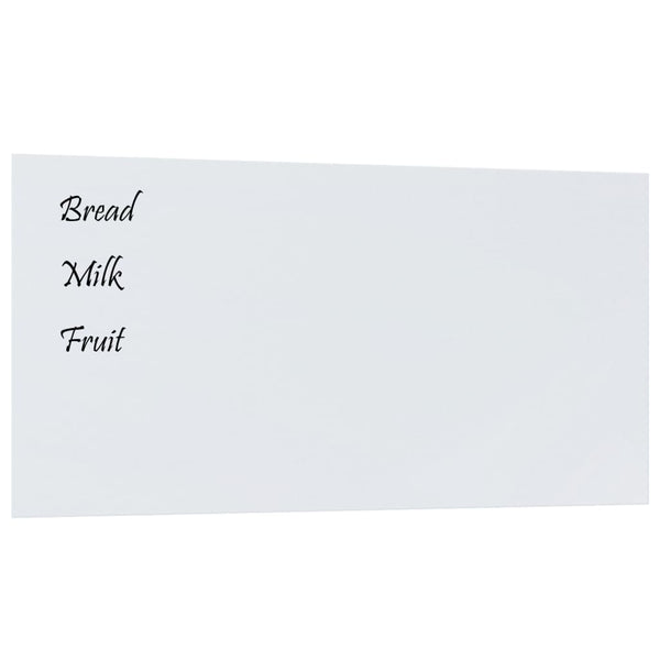 Wall-mounted Magnetic Board White 39.4"x19.7" Tempered Glass