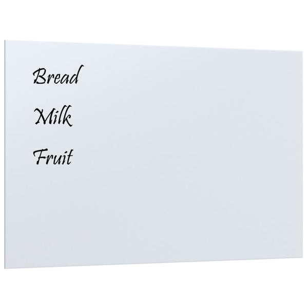 Wall-mounted Magnetic Board White 23.6"x15.7" Tempered Glass