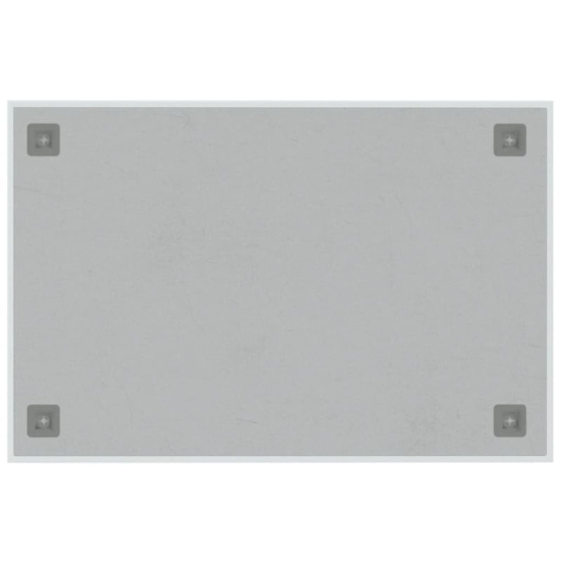 Wall-mounted Magnetic Board White 23.6"x15.7" Tempered Glass