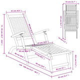 Patio Deck Chair with Footrest and Table Solid Wood Acacia