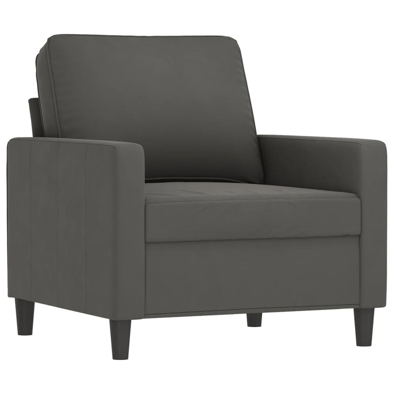 Sofa Chair Dark Gray 23.6" Velvet