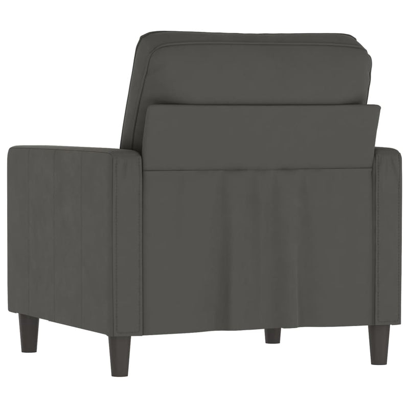 Sofa Chair Dark Gray 23.6" Velvet