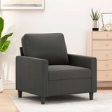 Sofa Chair Dark Gray 23.6" Velvet