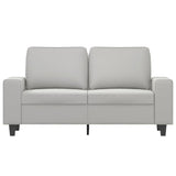 2-Seater Sofa Light Gray 47.2" Microfiber Fabric