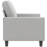 2-Seater Sofa Light Gray 47.2" Microfiber Fabric