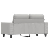 2-Seater Sofa Light Gray 47.2" Microfiber Fabric