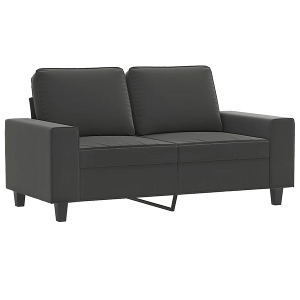 2-Seater Sofa Dark Gray 47.2" Microfiber Fabric