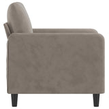 Sofa Chair Light Gray 23.6" Velvet