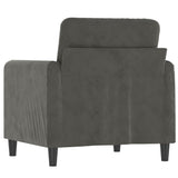 Sofa Chair Dark Gray 23.6" Velvet