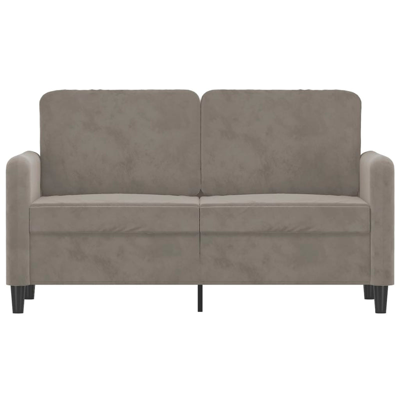 2-Seater Sofa Light Gray 47.2" Velvet