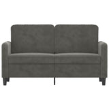 2-Seater Sofa Dark Gray 47.2" Velvet