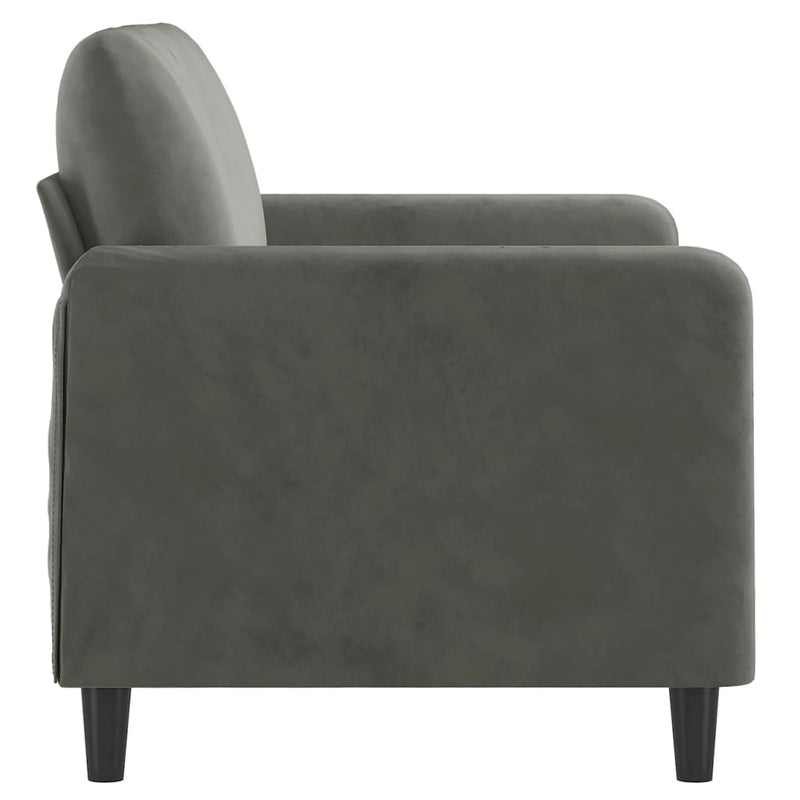 2-Seater Sofa Dark Gray 47.2" Velvet