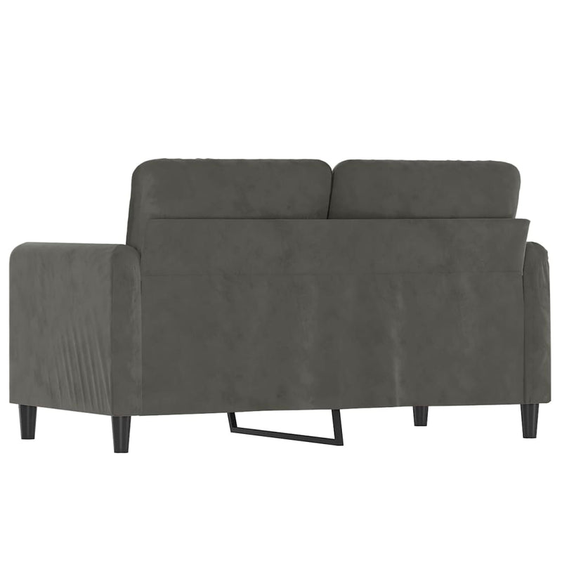 2-Seater Sofa Dark Gray 47.2" Velvet