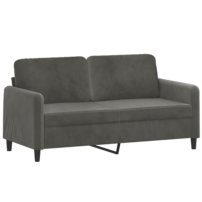 2-Seater Sofa Dark Gray 55.1" Velvet