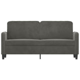 2-Seater Sofa Dark Gray 55.1" Velvet