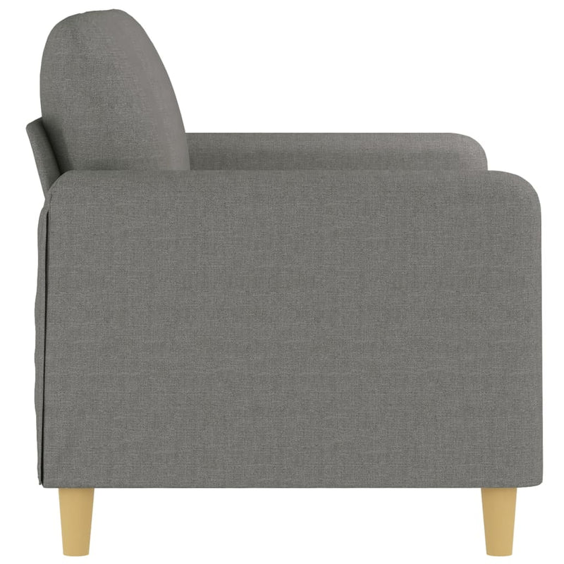 2-Seater Sofa Dark Gray 47.2" Fabric