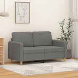 2-Seater Sofa Dark Gray 47.2" Fabric