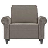 Sofa Chair Light Gray 23.6" Velvet