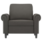 Sofa Chair Dark Gray 23.6" Velvet