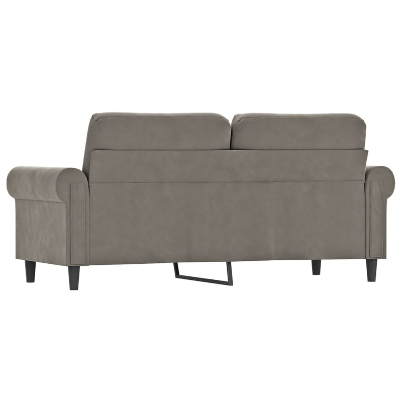 2-Seater Sofa Light Gray 55.1" Velvet