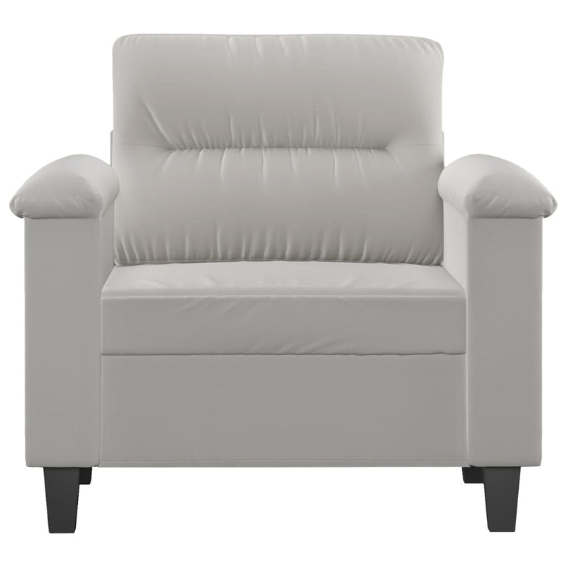 Sofa Chair Light Gray 23.6" Microfiber Fabric