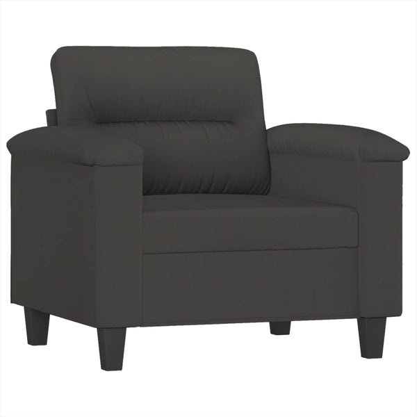 Sofa Chair Dark Gray 23.6" Microfiber Fabric