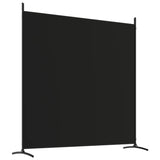 3-Panel Room Divider Black 206.7"x70.9" Fabric