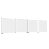 4-Panel Room Divider White 274.8"x70.9" Fabric