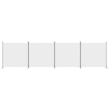 4-Panel Room Divider White 274.8"x70.9" Fabric